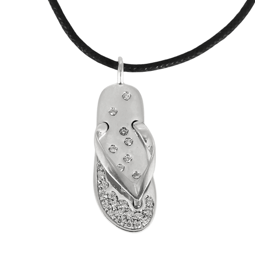 Přívěsek z 18k bílého zlata Diamant