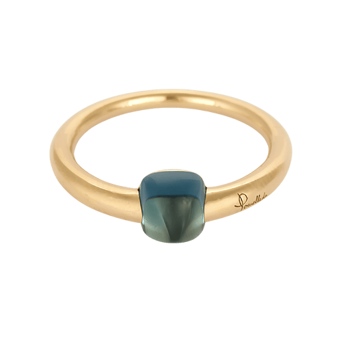 Pomellato Ring M'Ama Non M'Ama in 18k Rose Gold Blue Topaz
