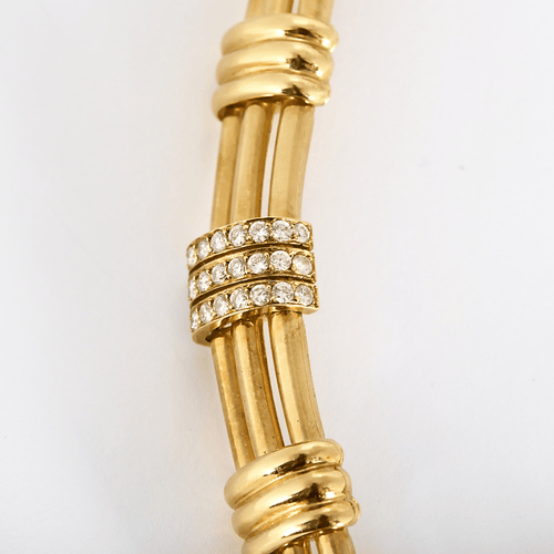 Boucheron - Vzácný náhrdelník ze žlutého zlata a diamantů. Vintage. 1980.