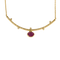 Halskette aus Gelbgold, Rubin: 1 Karat, Diamanten: 0,90 Karat