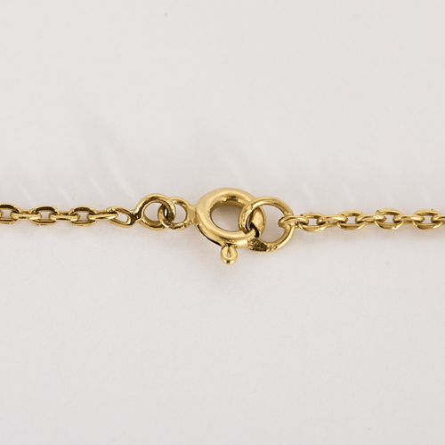 Halskette aus Gelbgold, Rubin: 1 Karat, Diamanten: 0,90 Karat