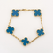 Náramek Van Cleef Arpels Vintage Alhambra ze žlutého 18k zlata s achátem