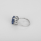 53 Bague en or blanc, diamants : 0,20 carat, saphir : 3,71 carats, Ceylan non chauffé 58 Facettes DV32631-1