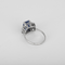 53 Bague en or blanc, diamants : 0,20 carat, saphir : 3,71 carats, Ceylan non chauffé 58 Facettes DV32631-1