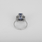 53 Bague en or blanc, diamants : 0,20 carat, saphir : 3,71 carats, Ceylan non chauffé 58 Facettes DV32631-1