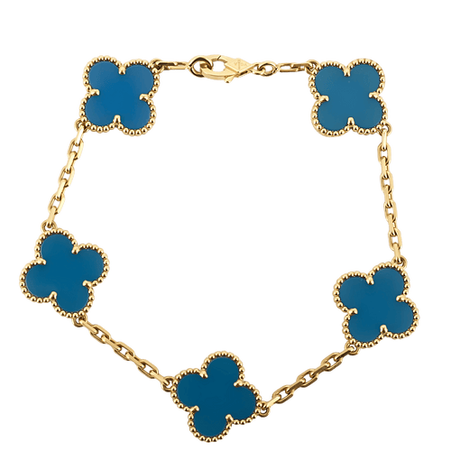 Van Cleef Arpels Bracelet Vintage Alhambra en Or jaune 18k agate 58 Facettes DV4391-7