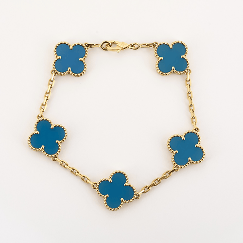 Van Cleef Arpels Bracelet Vintage Alhambra en Or jaune 18k agate 58 Facettes DV4391-7
