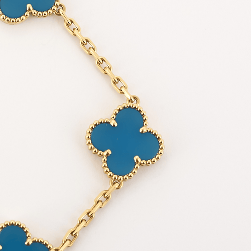 Van Cleef Arpels Bracelet Vintage Alhambra en Or jaune 18k agate 58 Facettes DV4391-7