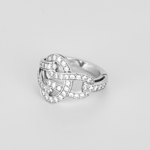 Cartier - Скоба - Пръстен от бяло злато и диаманти