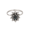 Ring Daisy in white gold, sapphire and diamonds