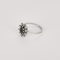 Ring Daisy in white gold, sapphire and diamonds