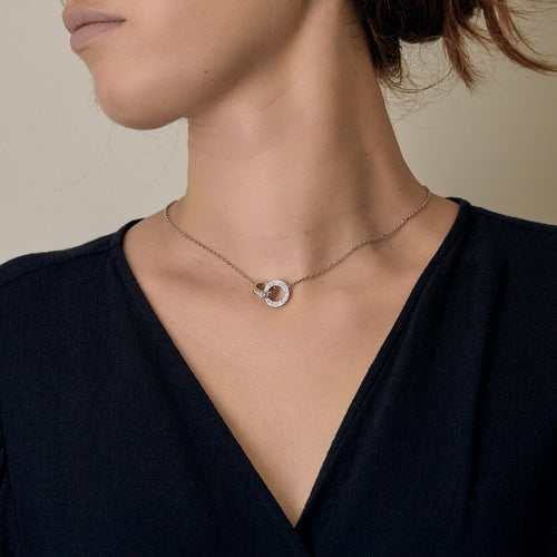 CARTIER – LOVE, PAVÉ – Elegant white gold and diamond necklace