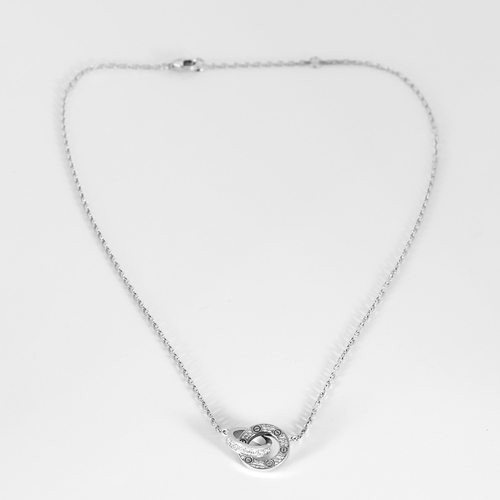 CARTIER – LOVE, PAVÉ – Elegant white gold and diamond necklace