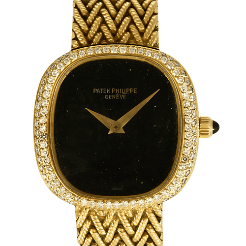 Patek Philippe Orologio Ellipse da donna in oro giallo e quadrante in onice
