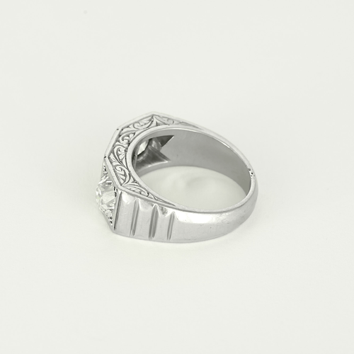 Ring Platin Diamant und Smaragd