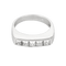 White gold ring, and princess-cut diamonds: 0.50 carat
