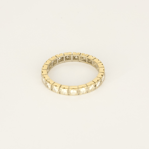 Alliance américaine en or jaune et diamants de taille brillant