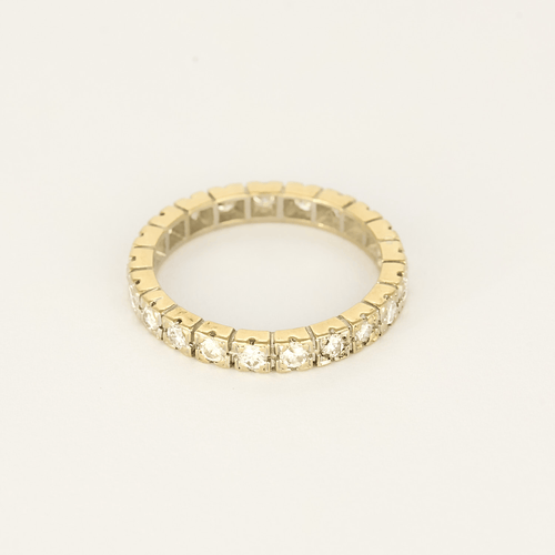 Alliance américaine en or jaune et diamants de taille brillant