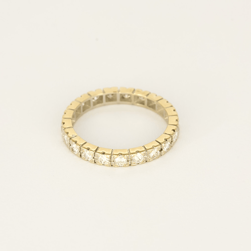 Alliance américaine en or jaune et diamants de taille brillant