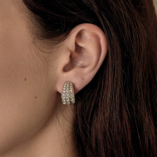 Elegante øreringe i hvidguld og diamanter: 1 karat