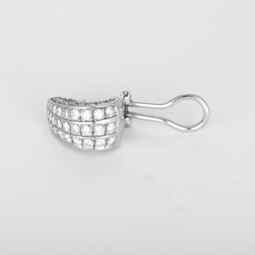 Elegante øreringe i hvidguld og diamanter: 1 karat