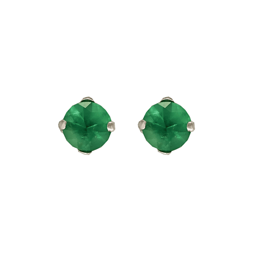 Náušnice z 18k bílého zlata <span data-glossary-id="">Emeraude</span>