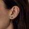 Náušnice z 18k bílého zlata <span data-glossary-id="">Emeraude</span>