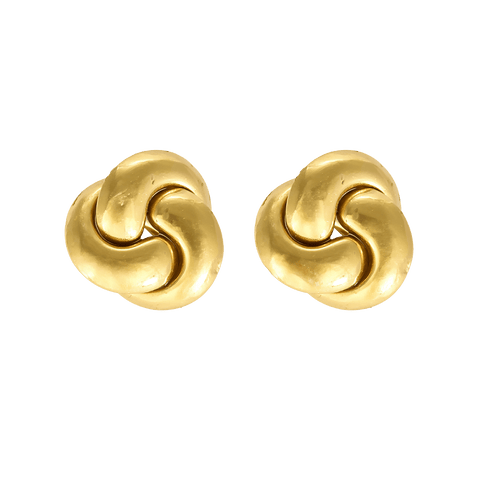 Boucles d'oreilles Clip en or jaune à motif de noeud stylisé 58 Facettes DV32806-2