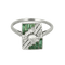 Prsten z bílého zlata, Platina, smaragdy a diamanty