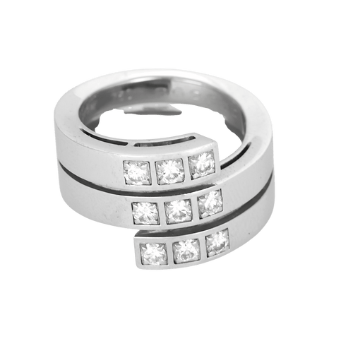 Cartier - Tectonique - Ring i hvidguld og diamanter