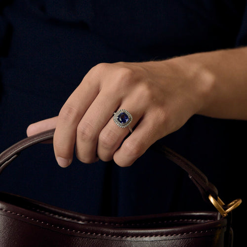 Tiffany - Soleste - Ring in platinum, tanzanite and diamonds