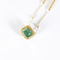 Élégant collier en or jaune, émeraude : 2,85 carats et diamants : 0,26 carat 58 Facettes DV31450-9