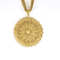 Collier en or jaune à maille gourmette et pendentif filigrané à motif de fleur 58 Facettes DV32806-5