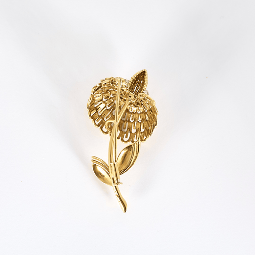 Broche Geelgoud 18k en Platina Diamant