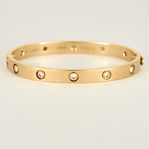 Cartier- Pulsera LOVE, modelo clásico, 10 diamantes