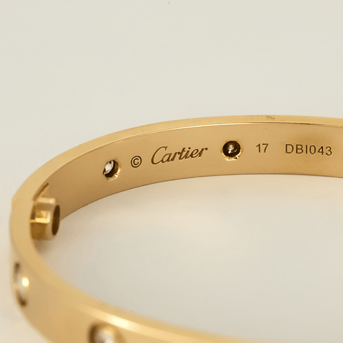 Cartier- Pulsera LOVE, modelo clásico, 10 diamantes