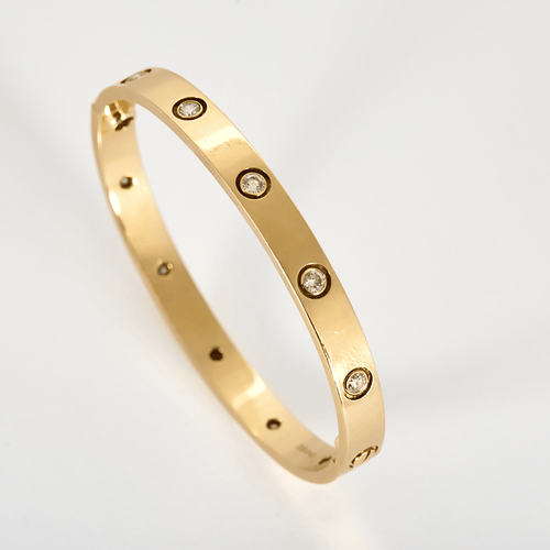 Cartier- Pulsera LOVE, modelo clásico, 10 diamantes