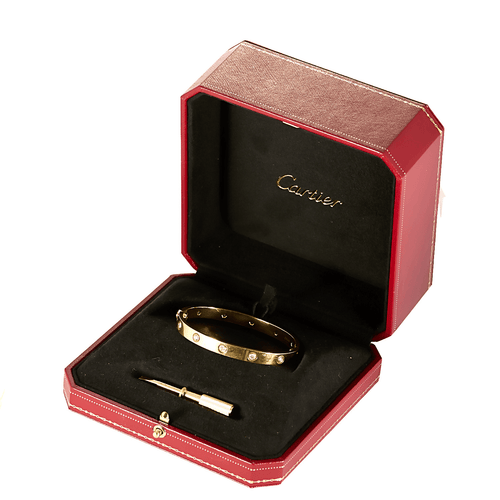 Cartier- Pulsera LOVE, modelo clásico, 10 diamantes