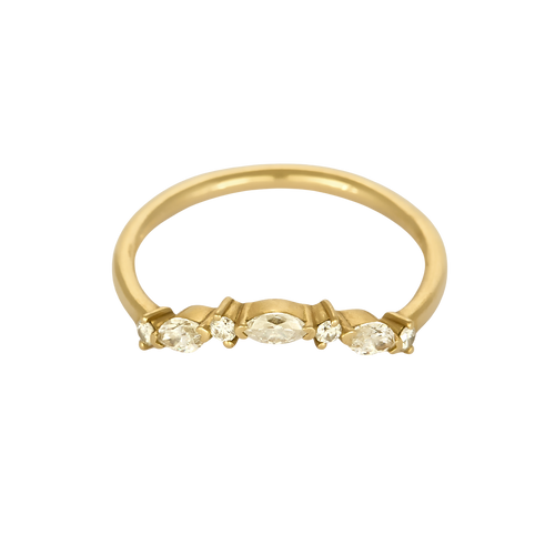 Anillo de oro amarillo de 18k diamantes