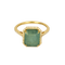 Anillo de oro amarillo de 14k Esmeralda
