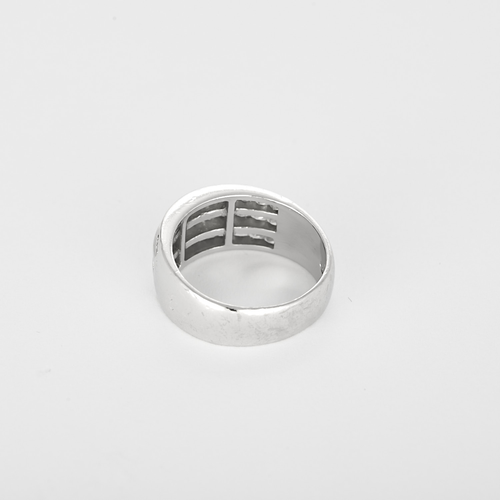 Anillo de oro blanco de 18k Diamante