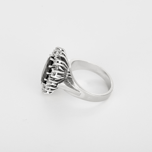 52.5 Bague en Or blanc 18k Saphir and Diamant 58 Facettes DV26158-34