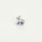 Brincos em Ouro branco 14k Safira e Diamante