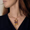 Pendentif moderniste en or jaune et quartz de couleurs 58 Facettes DV32739-2