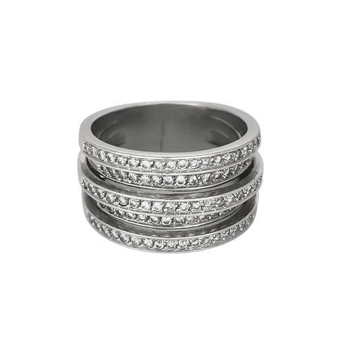Elegant ring i hvitt gull og diamanter: 0,90 karat