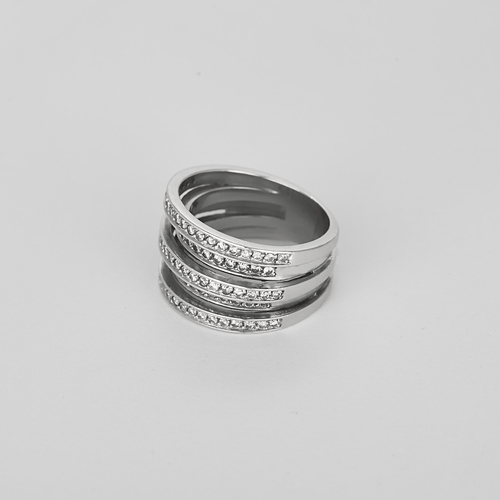 52 Élégante bague en or blanc et diamants : 0,90 carat 58 Facettes DV32729-9