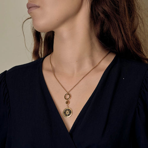 黄色金和陶瓷项链 Bulgari Astrale