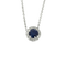 Délicat collier en or blanc, saphir et diamants 58 Facettes DV32403-1