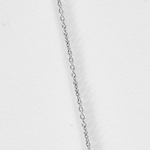 Délicat collier en or blanc, saphir et diamants 58 Facettes DV32403-1