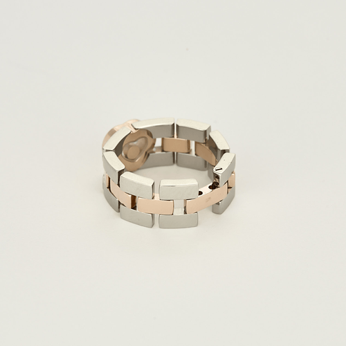 Chopard - Happy Diamond - Bedeutender Ring aus Weißgold, Roségold und Diamant: 0,05 Karat